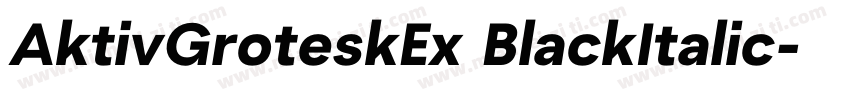 AktivGroteskEx BlackItalic字体转换